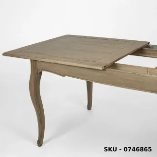 Tavolo Domitille allungabile in legno di Mango, finitura naturale – Stile Moderno - Contemporaneo – Made in Italy