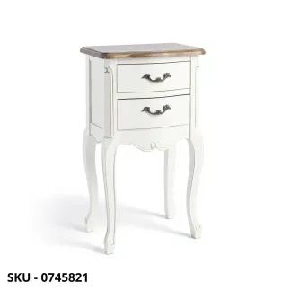 Credenza Justine in Legno di Paulownia con Piano Impiallacciato e Maniglie in Acciaio