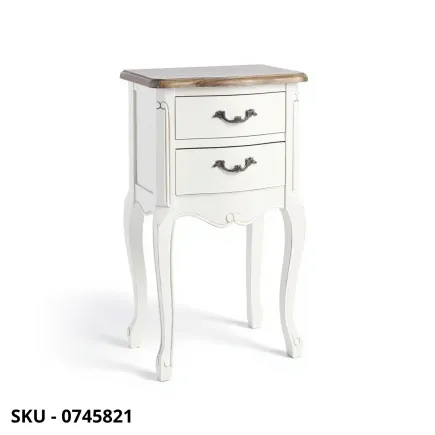 Credenza Justine in Legno di Paulownia con Piano Impiallacciato e Maniglie in Acciaio