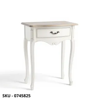 Consolle Justine in Legno, Bianco Opaco, con 1 o 2 cassetti - Stile Moderno - Made in Italy