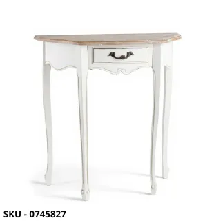 Consolle Justine in Legno, Bianco Opaco, con 1 o 2 cassetti - Stile Moderno - Made in Italy