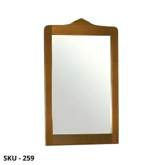 Specchiera, noce scuro, cornice in legno massello di Pioppo - Arte povera - Stile classico - Made in Italy - 70x118 cm