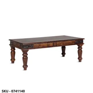 Tavolino Jaipur in Legno, Noce scuro, gambe a cipolla - Made in Italy - 60x60x40 cm, 110x60x40 cm, 160x90x76 cm e 200x100x76 cm