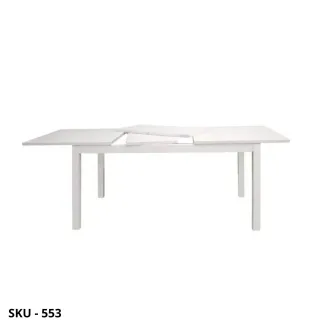 Tavolo allungabile, rovere grigio materico, bianco frassinato – Stile Moderno - Contemporaneo – Made in Italy