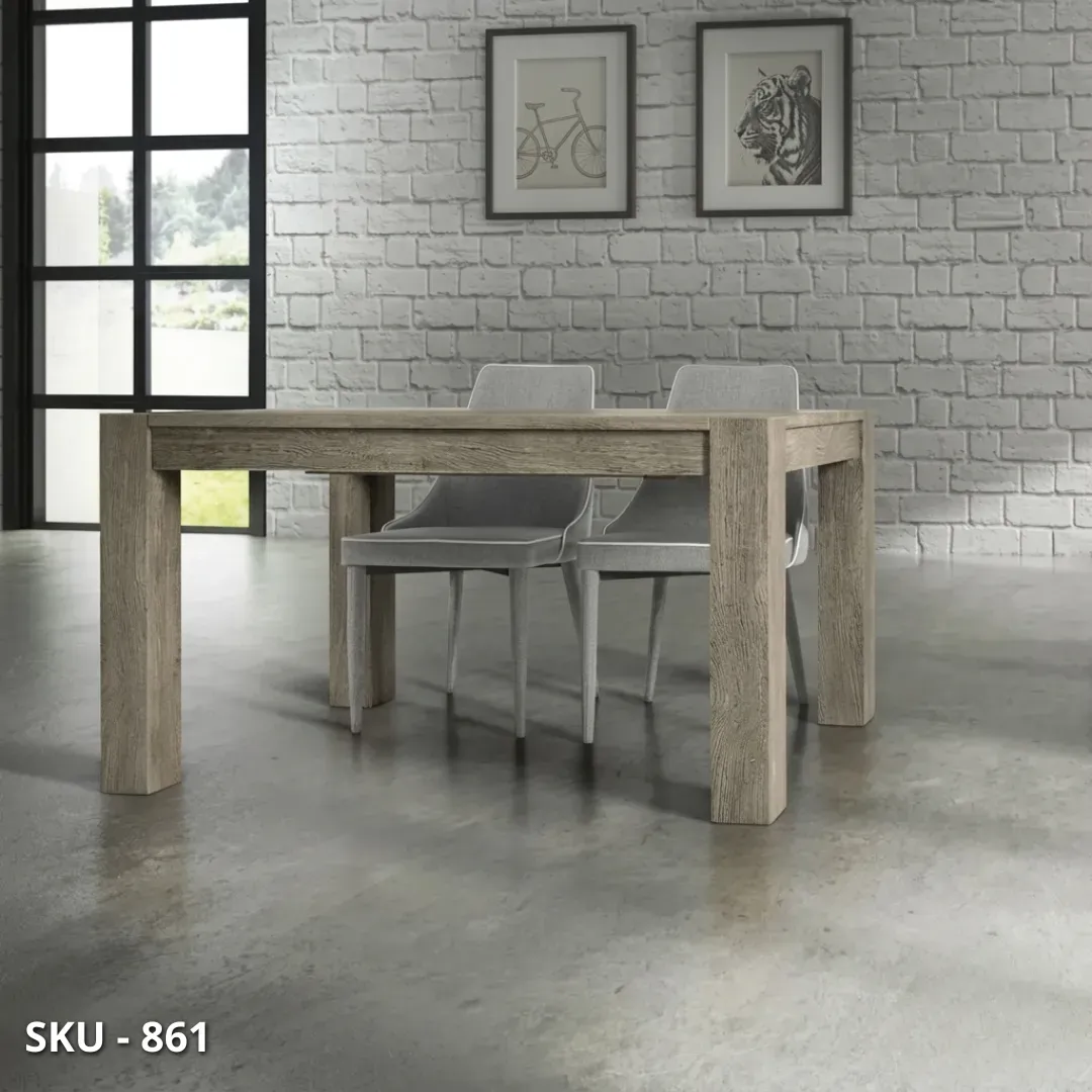 Marca-design-shop- Tavolo allungabile -2 allunghe laterali - Stile Moderno - Made in Italy
