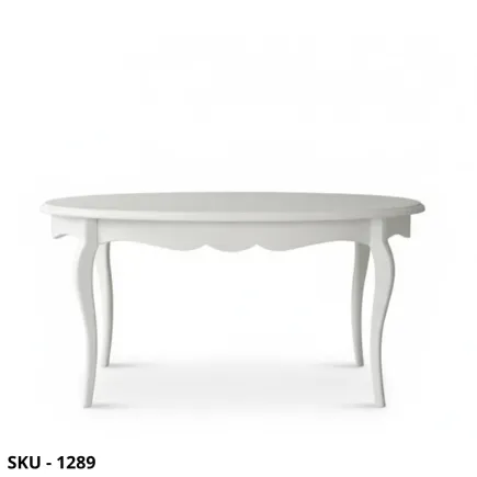 Tavolo ovale allungabile in legno, bianco opaco – Stile Classico, Arte Povera – Made in Italy – 160x110x75 cm