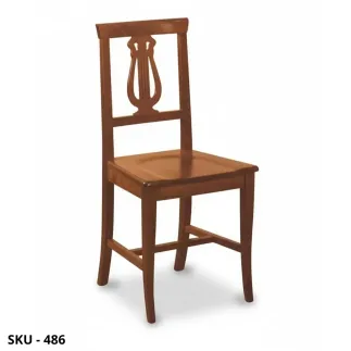 Set 2 Sedie in legno, noce scuro, finitura Bassano - Arte povera - Stile classico - Made in Italy - 43x48x90 cm