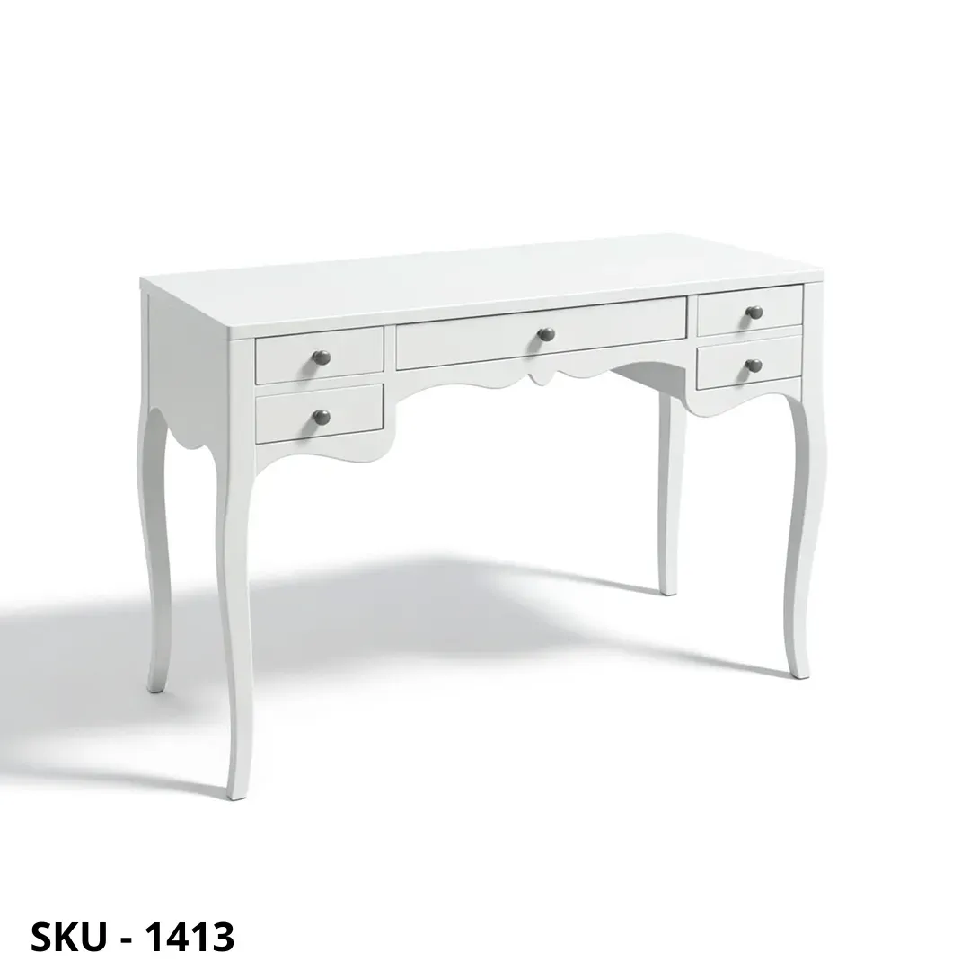 marca-design-shop-Scrittoio-classico-cinque-cassetti-bianco-opaco-marcadesign-sku1413