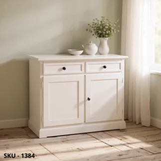 Credenza in Legno, 2 Ante e 2 Cassetti - Arte Povera - Made in Italy