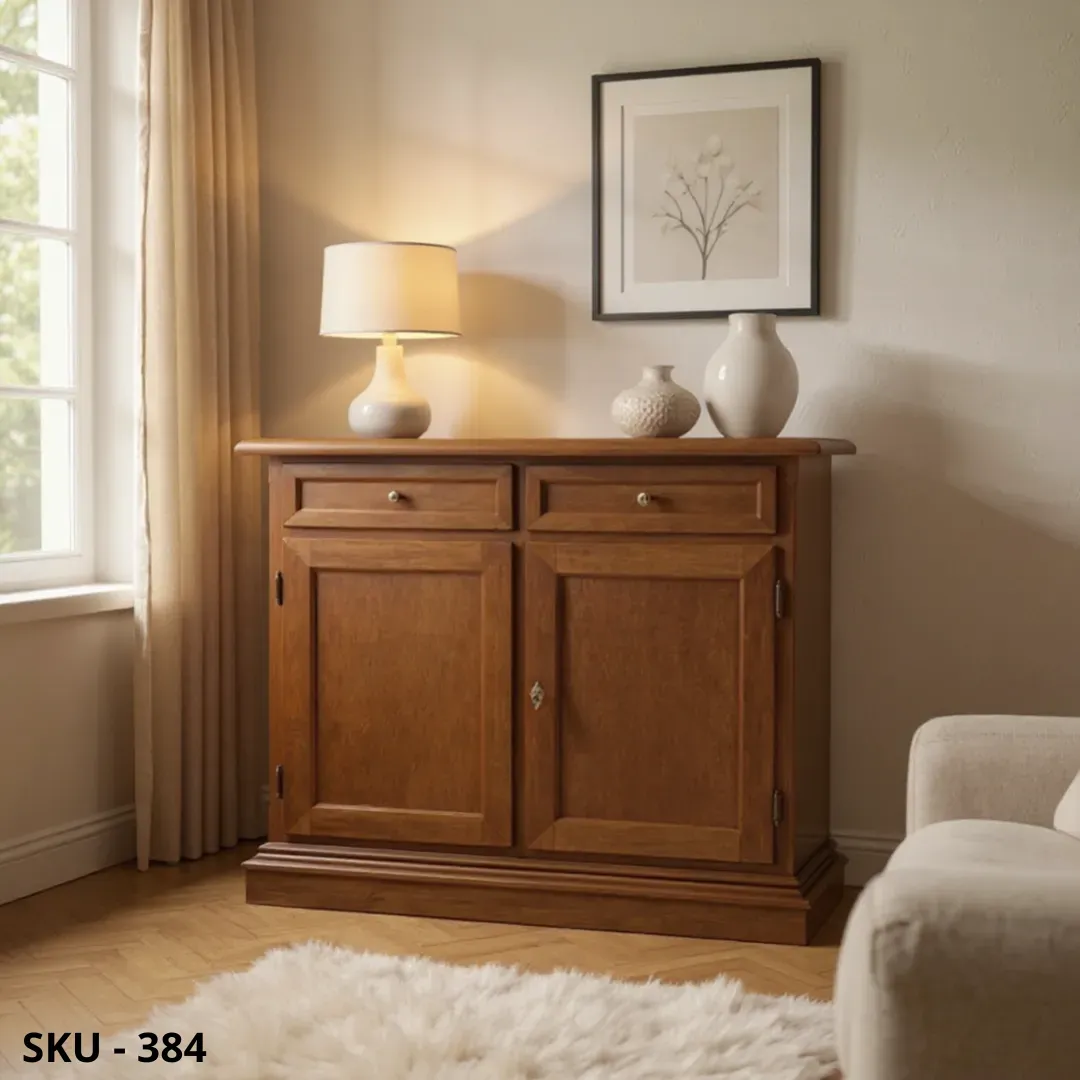 Credenza in Legno, 2 Ante e 2 Cassetti - Arte Povera - Made in Italy