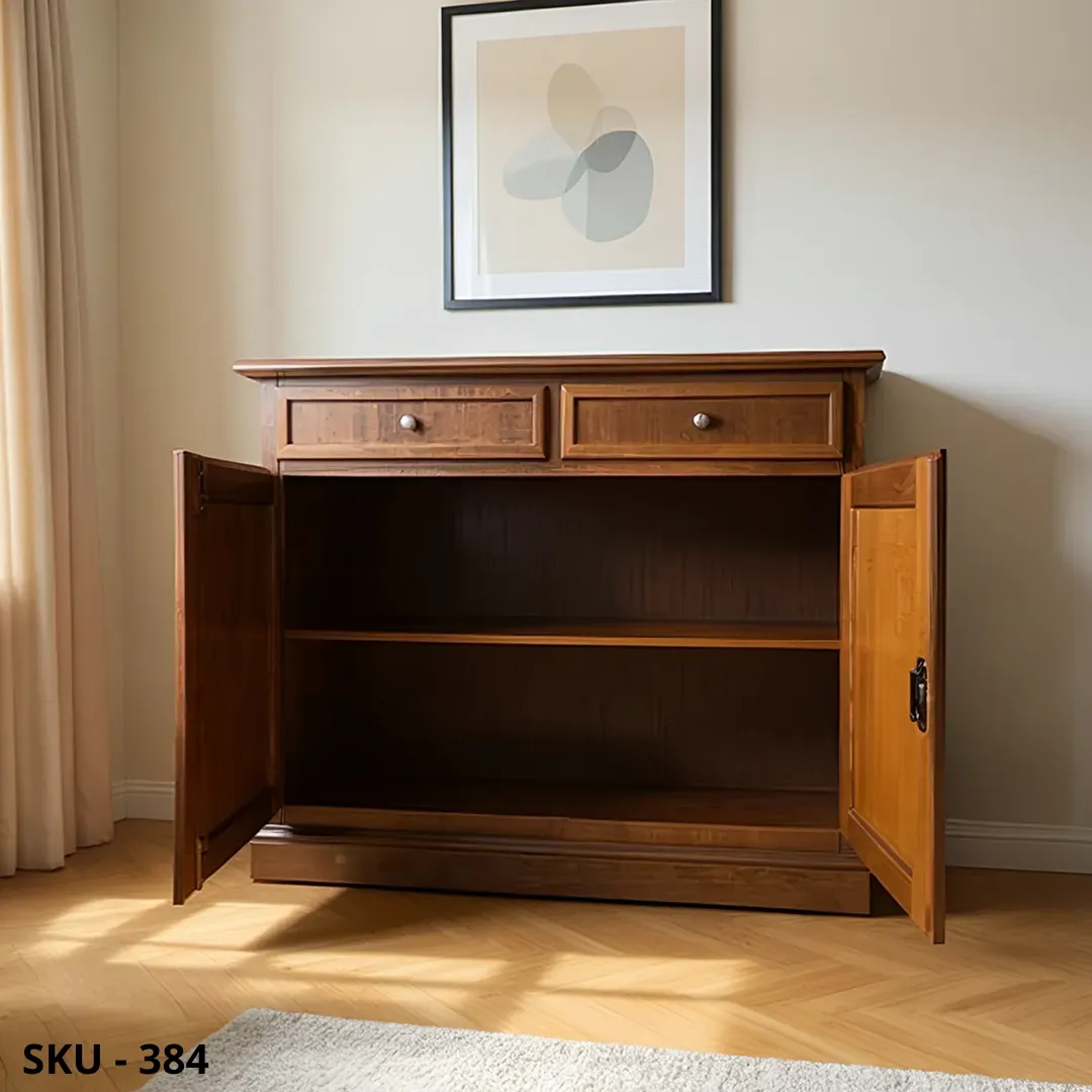 Credenza in Legno, 2 Ante e 2 Cassetti - Arte Povera - Made in Italy