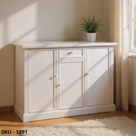 Credenza, Madia in Legno, 3 Ante - Arte Povera - Made in Italy