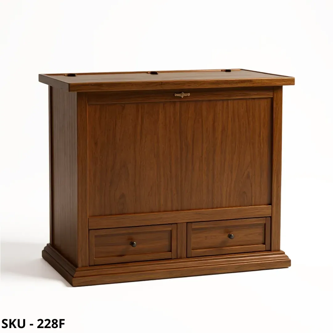 Baule in legno, con 1 anta e 2 cassetti - Arte povera - Made in Italy