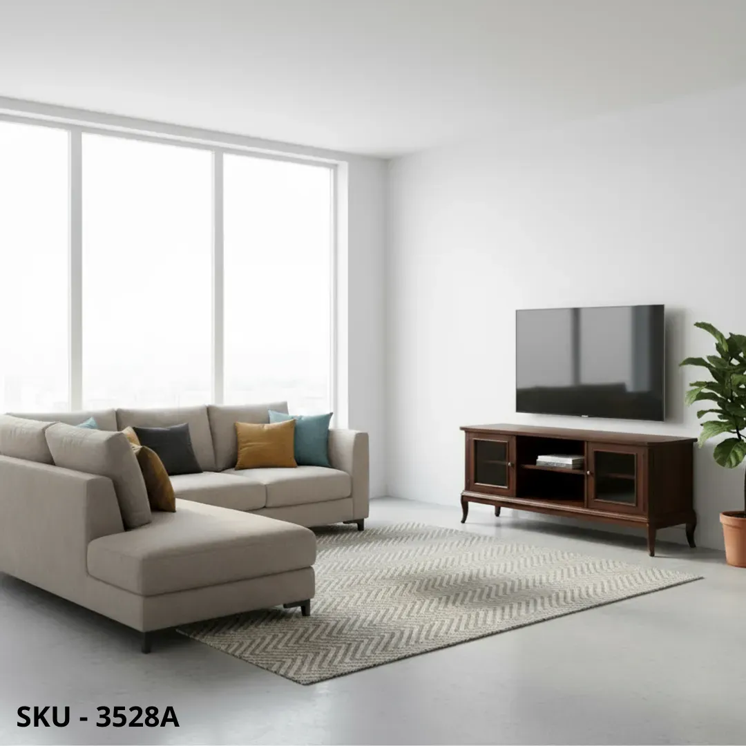 Marca-design-shop- Mobile porta TV in legno con ante in vetro- Arte Povera, Stile Classico - Made in Italy