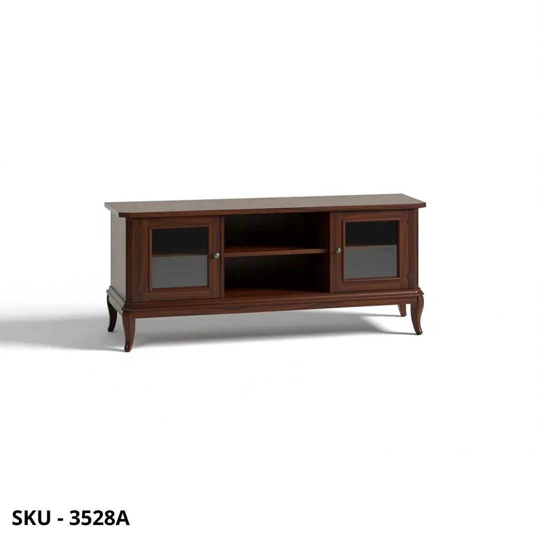 Marca-design-shop- Mobile porta TV in legno con ante in vetro- Arte Povera, Stile Classico - Made in Italy
