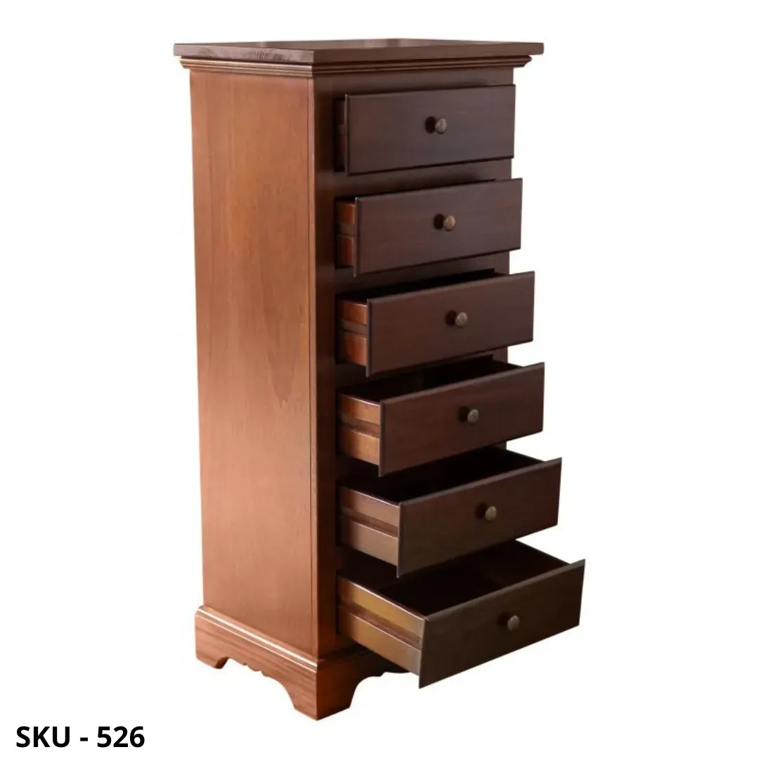 Cassettiera in Legno, con 6 Cassetti - Arte Povera - Made in Italy