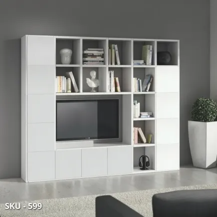 Marca-design-shop- Set di 2 Ante Per Libreria personalizzabile-Modello A Cubo - Stile Moderno – Contemporaneo – Made in Italy