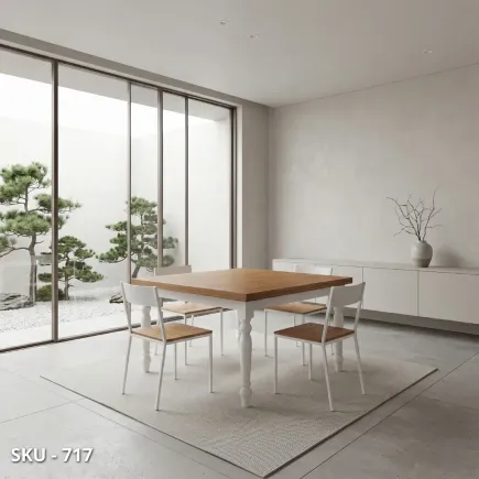 marca-design-shop-Tavolo da pranzo rettangolare-allungabile con 2 estensioni - Arte Povera - Classico - Made in Italy