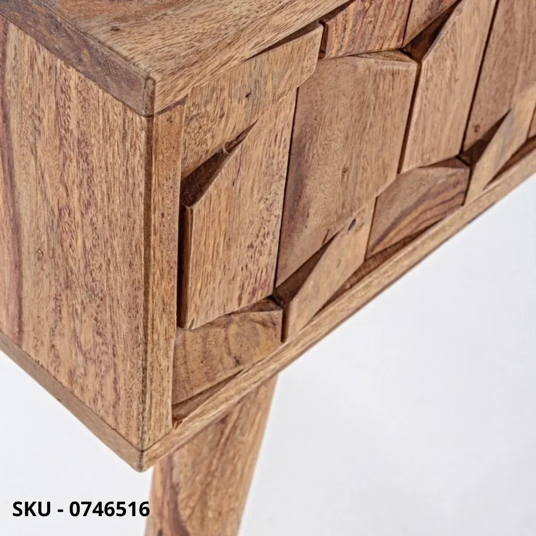 Marca-design-shop-arredamento-moderno- Consolle Kant in Legno Sheesham con 2 Cassetti – Stile Moderno – Made in Italy