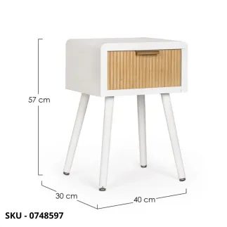 Cassettiera Charley in MDF con 1,2,3 o 5 Cassetti in Legno di Paulownia e Gambe in Pino – Stile Moderno – Made in Italy