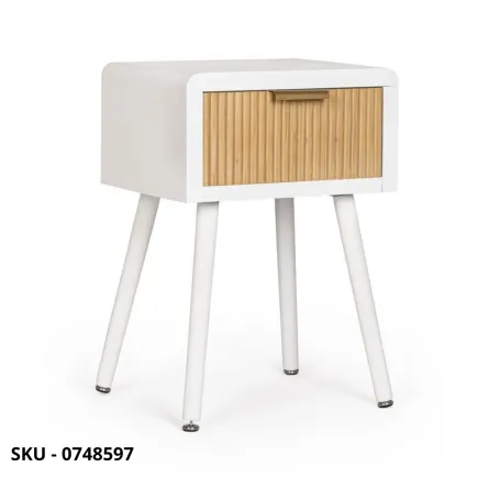 Cassettiera Charley in MDF con 1,2,3 o 5 Cassetti in Legno di Paulownia e Gambe in Pino – Stile Moderno – Made in Italy