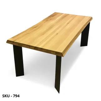Tavolo fisso, in legno, struttura in metallo – Stile Moderno - Contemporaneo – Made in Italy