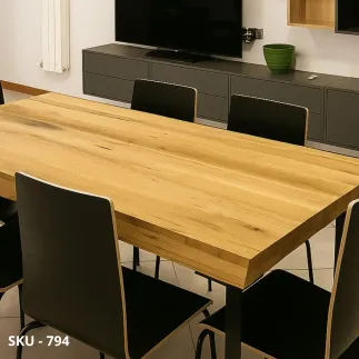 Tavolo fisso, in legno, struttura in metallo – Stile Moderno - Contemporaneo – Made in Italy