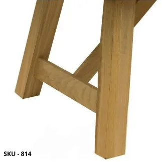 Tavolo fisso rettangolare in rovere massello, piano impiallacciato, rovere naturale - Stile Moderno
