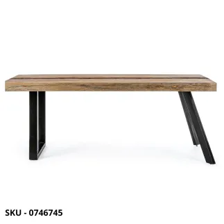 Tavolo Fisso Manchester in Legno di Mango e Riciclato con Gambe in Acciaio – Stile Moderno – Contemporaneo – Made in Italy