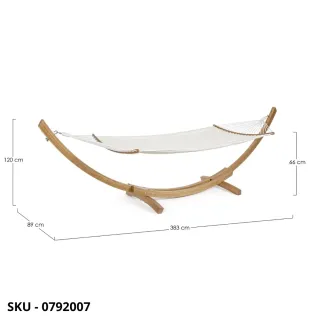 Amaca Luxory con Struttura In Legno e Seduta In Tessuto Alta Resistenza  - Stile Moderno – Contemporaneo – Made in Italy