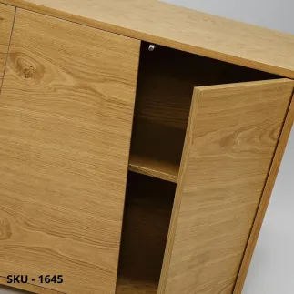 Base Credenza Madia 4 Ante Battenti in Rovere Nodato – Stile Moderno – Contemporaneo – Made in Italy – 180×50 h.88 cm