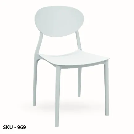 Set 4 Sedie Impilabili in Polipropilene, Bianco, Grigio, Tortora – Stile Moderno – Contemporaneo – Made in Italy – 50x43x81h cm