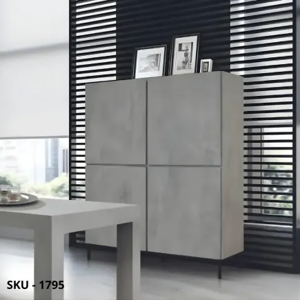 marca-design-shop-stile-moderno-stile-contemporaneo-Madia in Grigio Cemento o Acciaio Ossidato