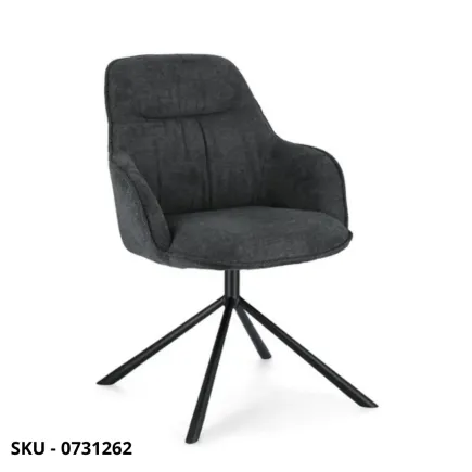 Set di 2 Poltrone Fisse Grant con Gambe in Acciaio Verniciato a Polvere, Rivestimento in Tessuto Beige o Antracite
