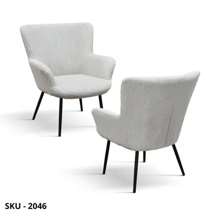 Poltrona in Tessuto Effetto Velluto con Struttura in Metallo, Grigio chiaro, rosa antico, verde, grigio scuro