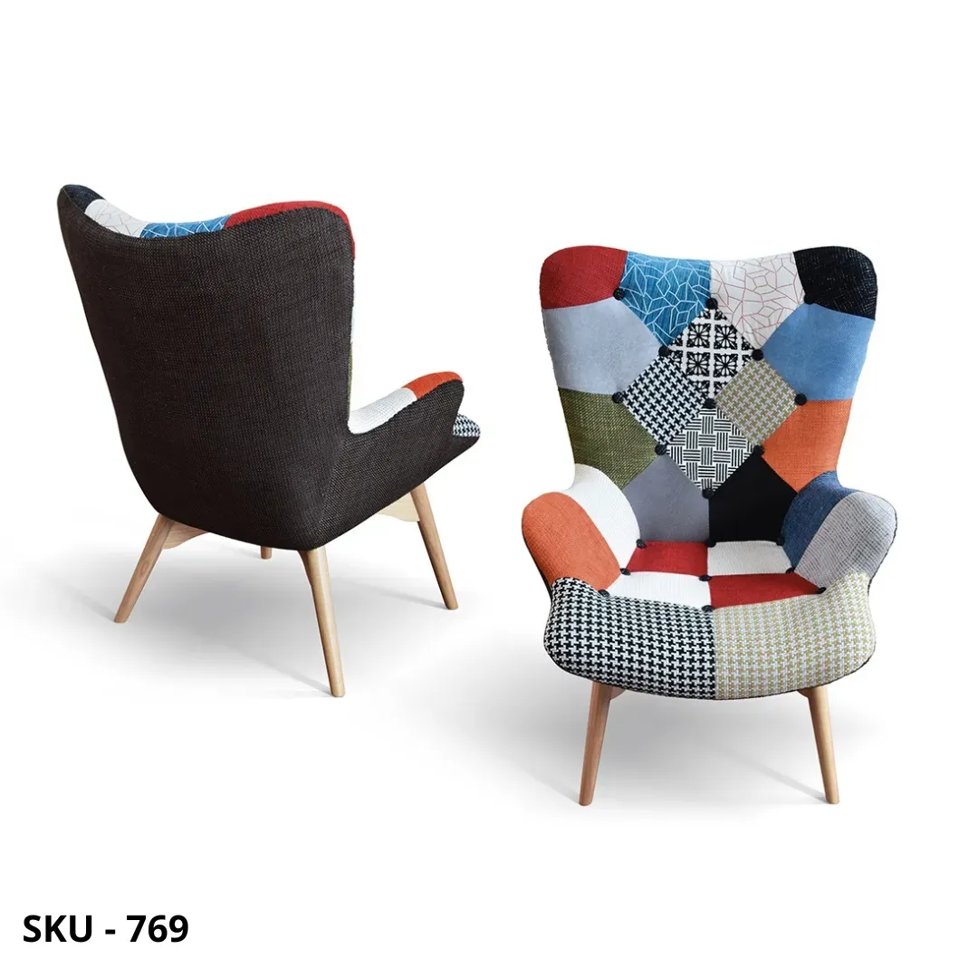 marca-design-shop-stile-moderno-stile-contemporaneo-Poltrona Patchwork in Tessuto Multicolore