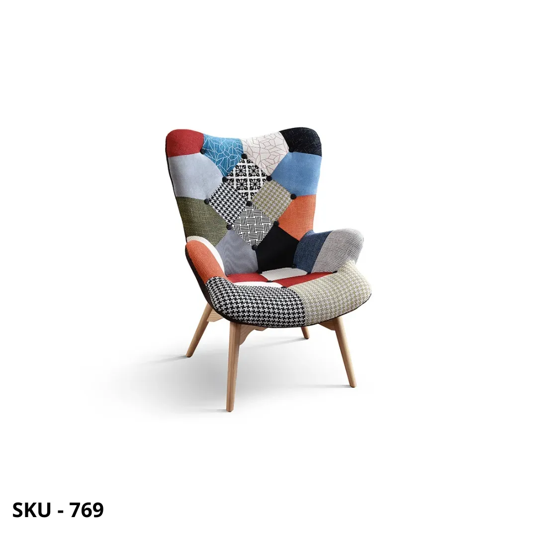 marca-design-shop-stile-moderno-stile-contemporaneo-Poltrona Patchwork in Tessuto Multicolore