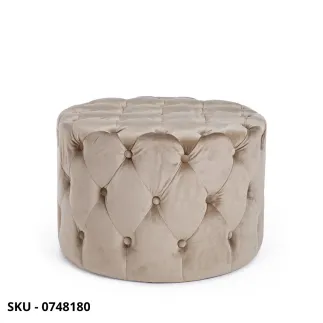 Pouf Contenitore Lorella in Legno, Rivestimento effetto Velluto, Grigio, Verde, Tortora –  Stile Moderno - Made in Italy