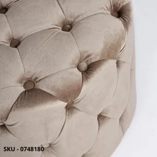 Pouf Contenitore Lorella in Legno, Rivestimento effetto Velluto, Grigio, Verde, Tortora –  Stile Moderno - Made in Italy