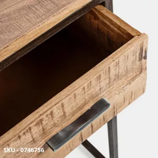 Scrivania Elmer in Legno di Acacia Massello con 2 Cassetti – Stile Moderno - Contemporaneo – Made in Italy –  150×60×77h cm