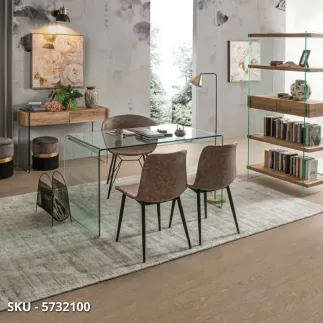 marca-design-shop-stile-moderno-stile-contemporaneo-Scrivania Rettangolare Iride in Vetro Trasparente non temperato