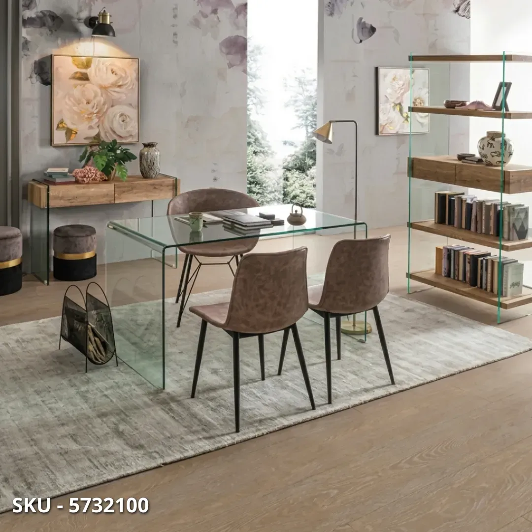 marca-design-shop-stile-moderno-stile-contemporaneo-Scrivania Rettangolare Iride in Vetro Trasparente non temperato
