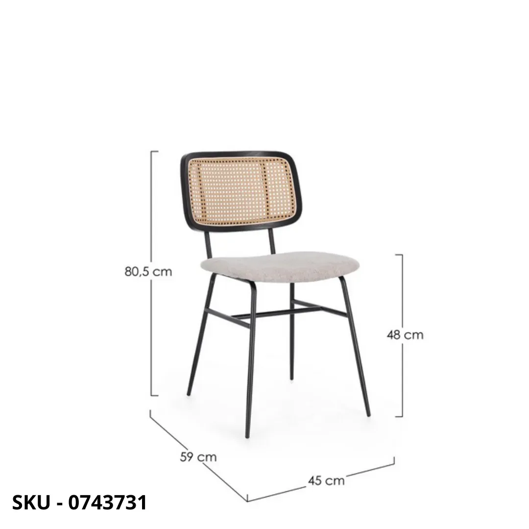 marca-design-shop-stile-moderno-stile-contemporaneo-Set di 2 Sedie Glenna in Acciaio Nero con Schienale in Fibra Sintetica