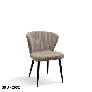 Set di 2 Sedie Imbottite In Velluto Panna, Tortora, Grigio, Rosa antico - Stile Moderno - Contemporaneo - Made in Italy