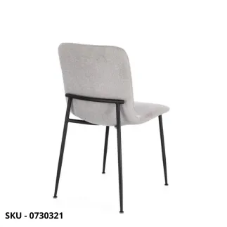 Set di 4 Sedie Rinas Con Struttura In Compensato, Gambe In Acciaio, Rivestimento in grigio chiaro, grigio scuro e beige