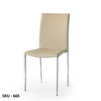 Set da 4 Sedie in Ecopelle con Struttura in Metallo Cromato, Bianco, Antracite o Beige – Stile Moderno - Contemporaneo