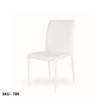 Set di 4 Sedie Imbottite con Rivestimento in Ecopelle, bianco, tortora, nero, grigio chiaro, antracite e struttura in metallo