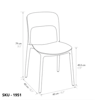 Sedia in plastica, in giallo, bianco, grigio, tortora e nero  - Stile Moderno – Contemporaneo – Made in Italy –  40x40x79H cm