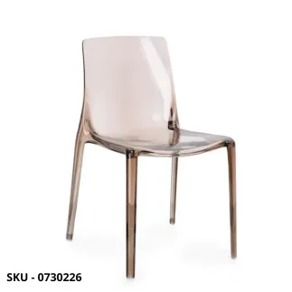 Set di 4 Sedie Adele in Policarbonato, Trasparente, Fumè, Verde e Caffè – Stile Moderno – Contemporaneo
