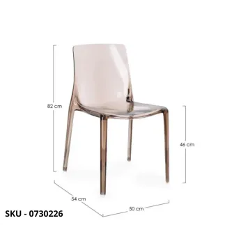 Set di 4 Sedie Adele in Policarbonato, Trasparente, Fumè, Verde e Caffè – Stile Moderno – Contemporaneo